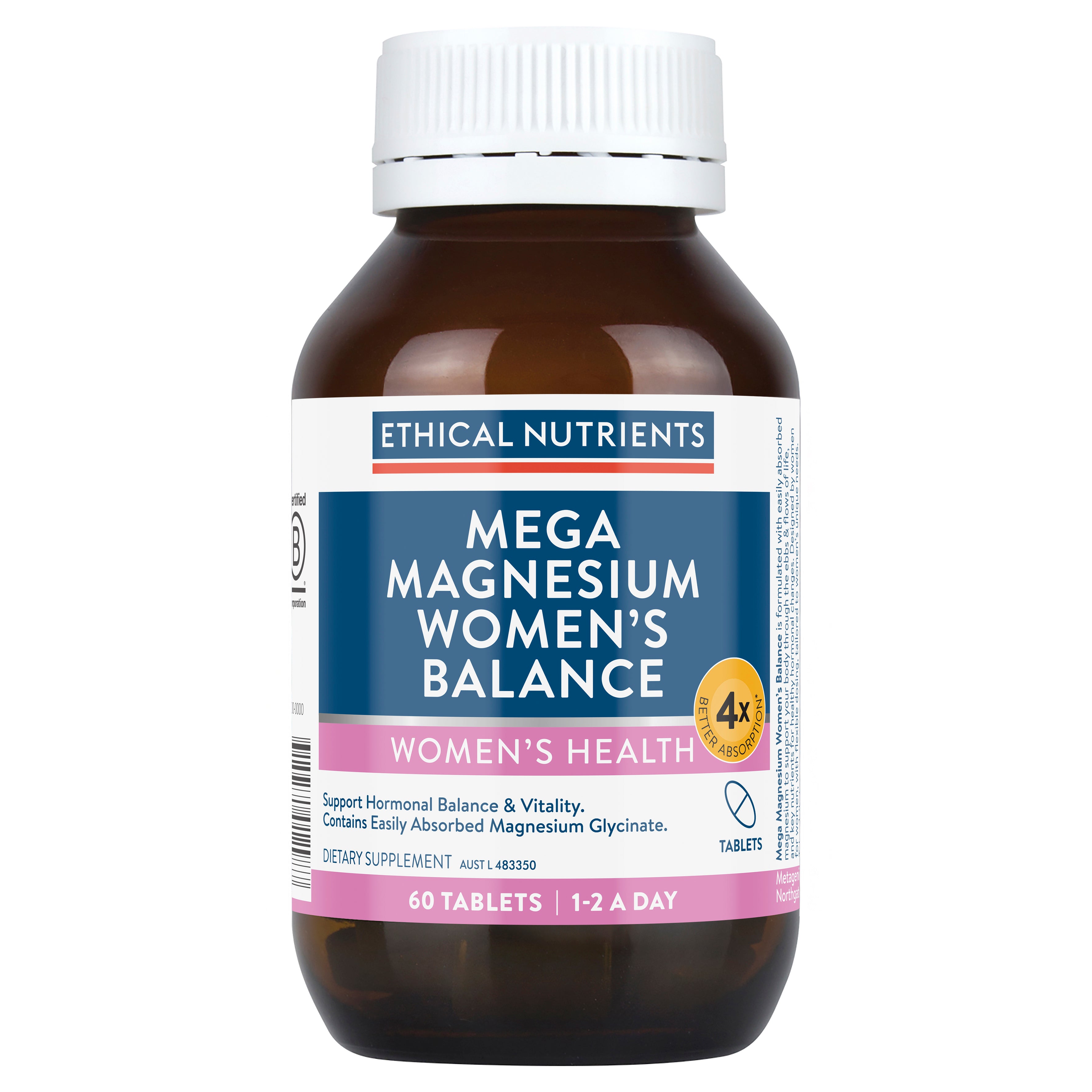 Ethical Nutrients Mega Magnesium Women's Balance 60 Tablets #size_60 tablets