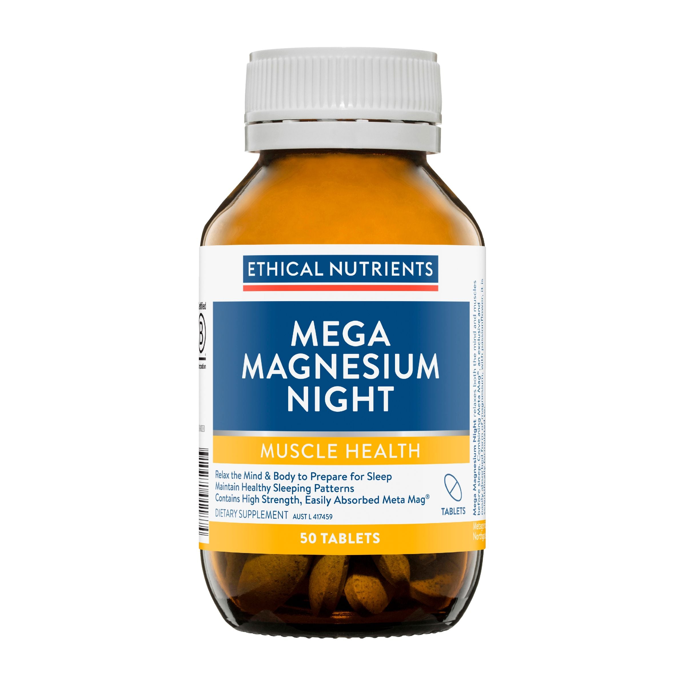 Ethical Nutrients Mega Magnesium Night 50 Tablets #size_50 tablets