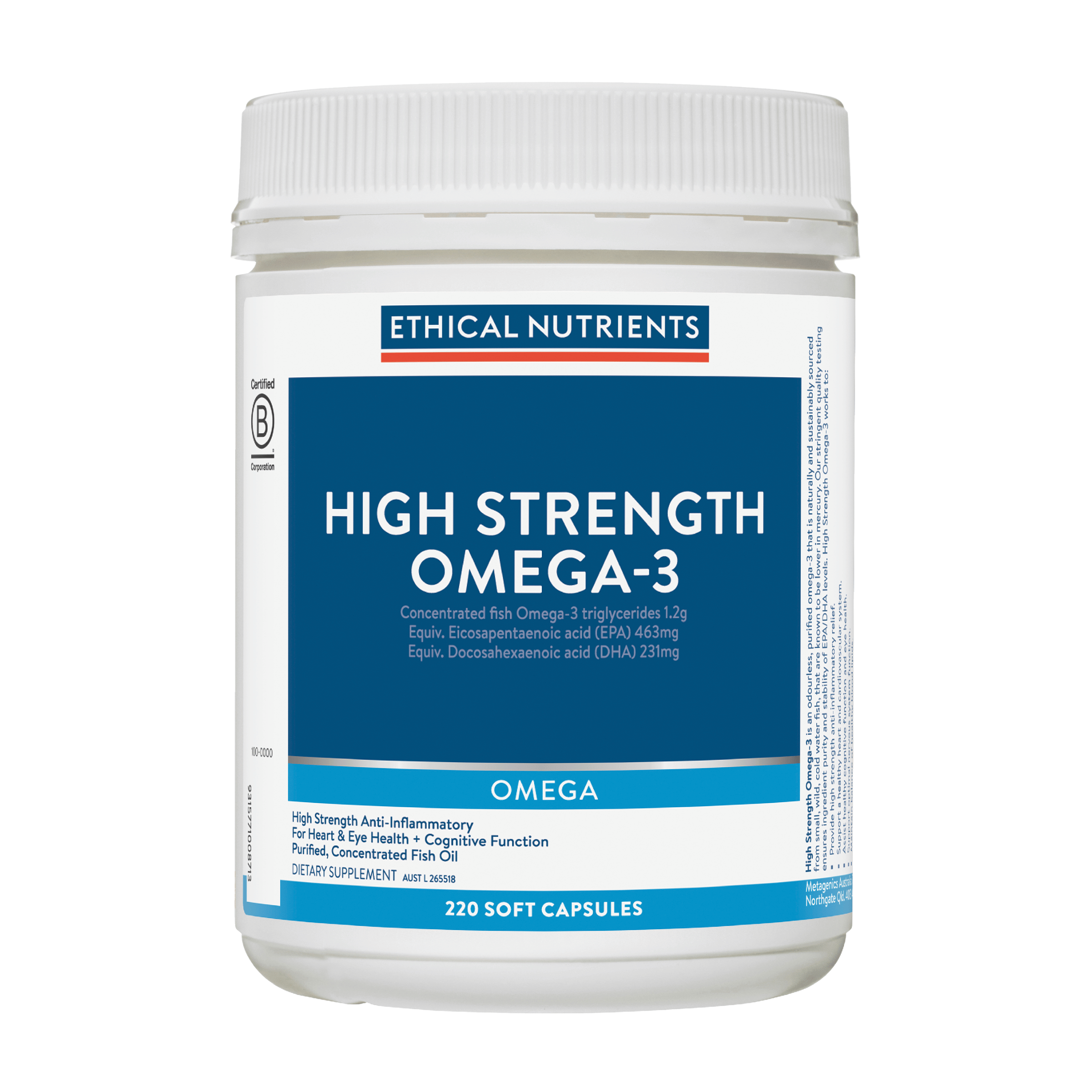Ethical Nutrients High Strength Omega-3 220 Capsules #size_220 soft capsules