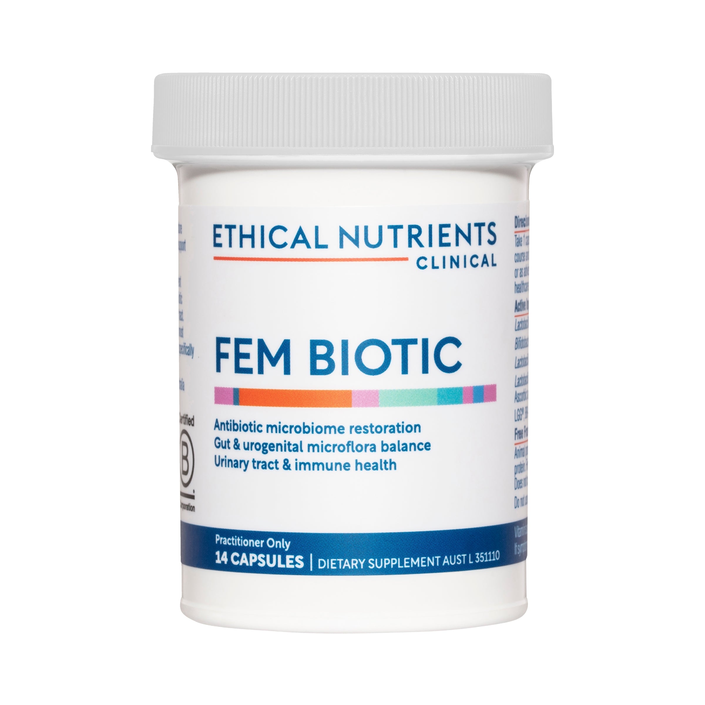 Ethical Nutrients Clinical Fem Biotic Bottle