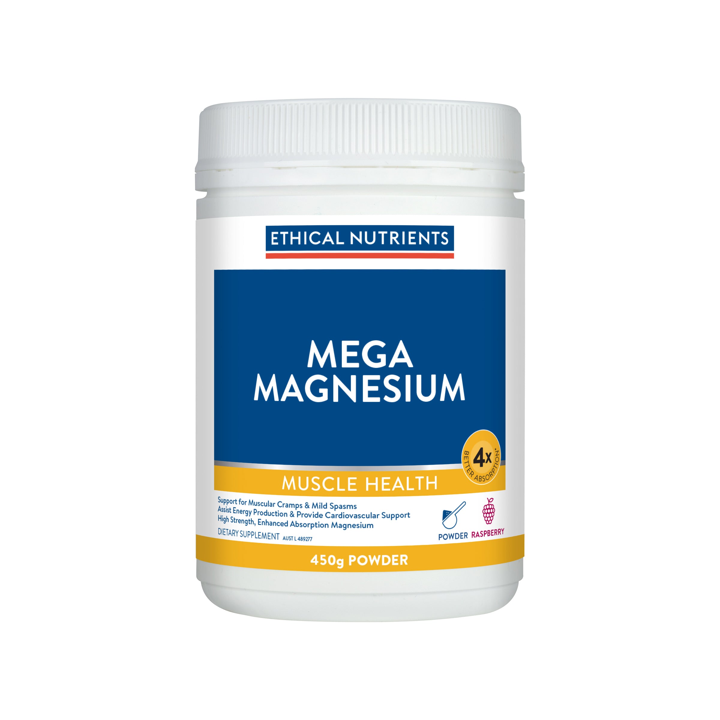Ethical Nutrients Mega Magnesium Powder Raspberry 450g #size & flavour_raspberry 450g
