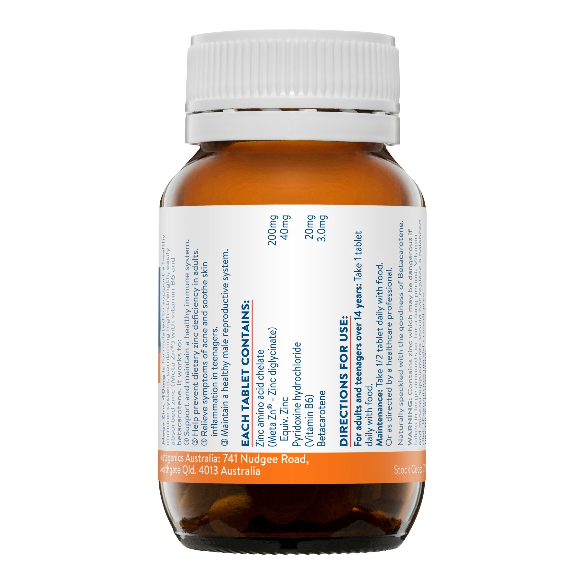 Ethical Nutrients Mega Zinc 40mg 120 Tablets #size_120 tablets