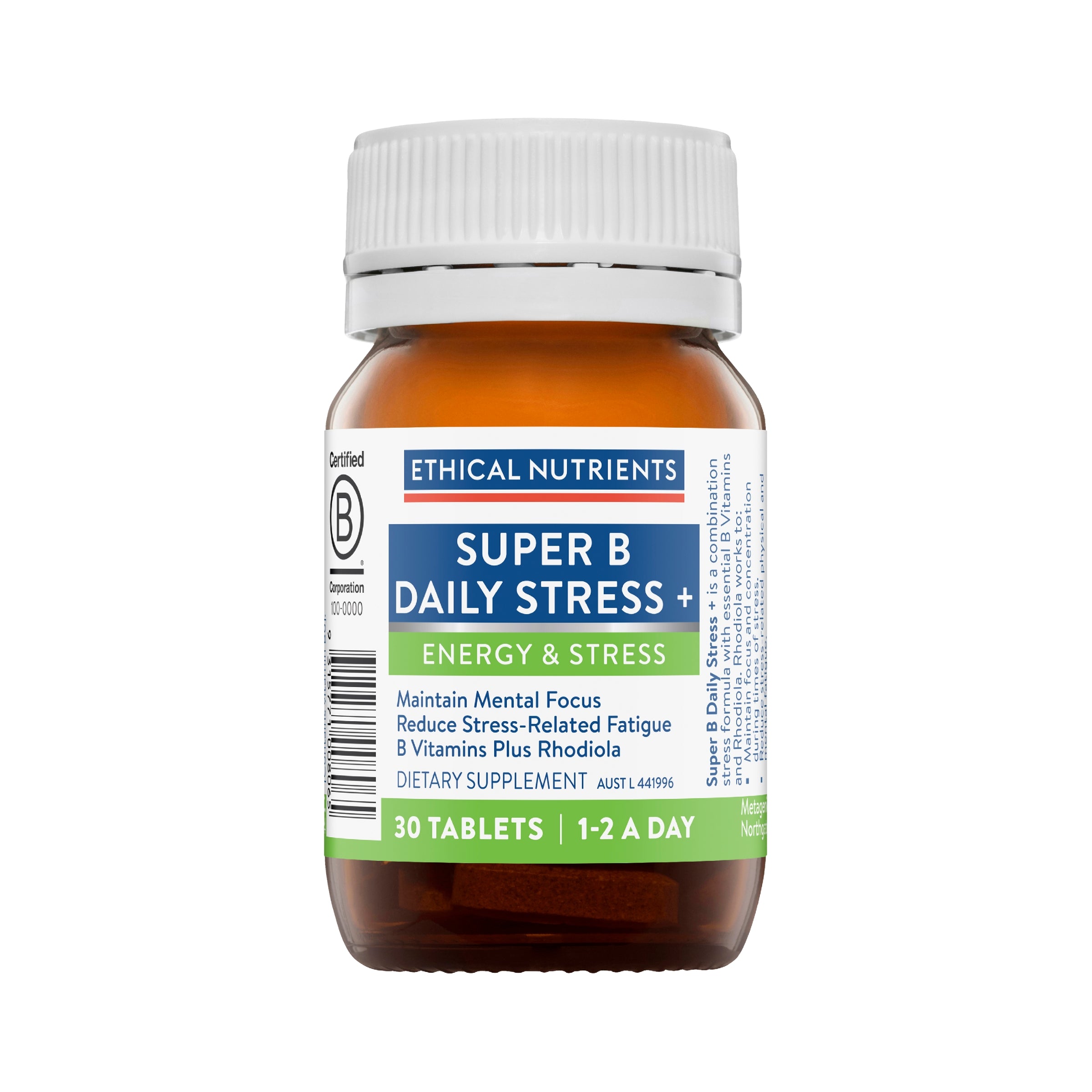 Ethical Nutrients Super B Daily Stress + 30 Tablets #size_30 tablets