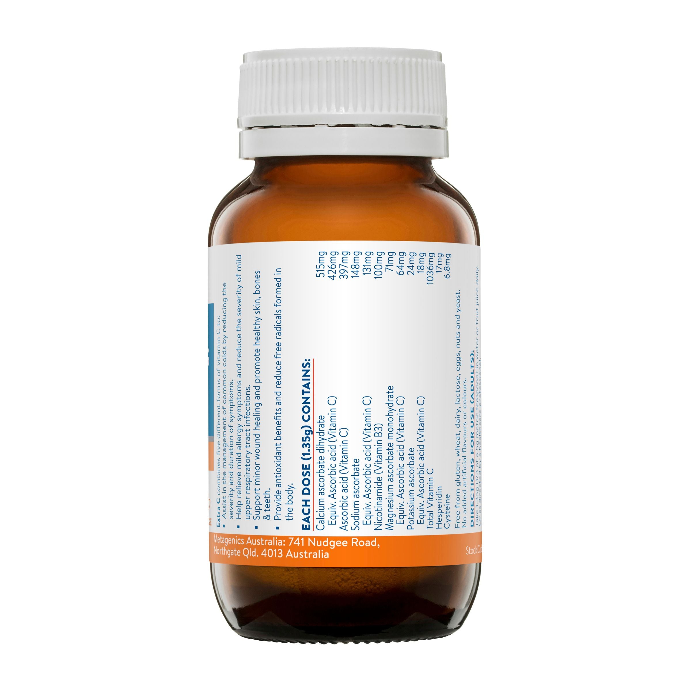 Ethical Nutrients Extra C 1000mg Powder Orange 100g #size_100g