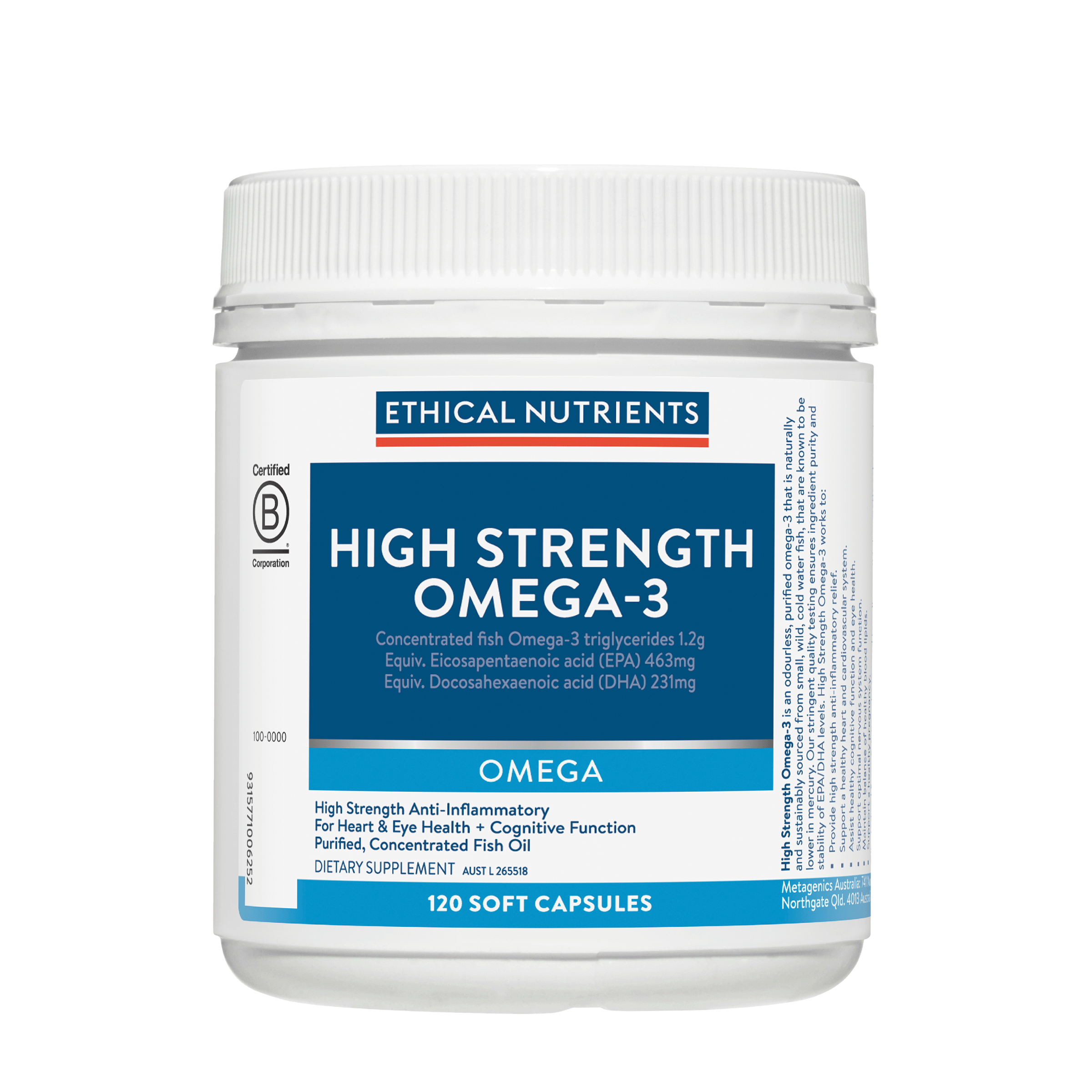 Ethical Nutrients High Strength Omega-3 120 Capsules #size_120 soft capsules