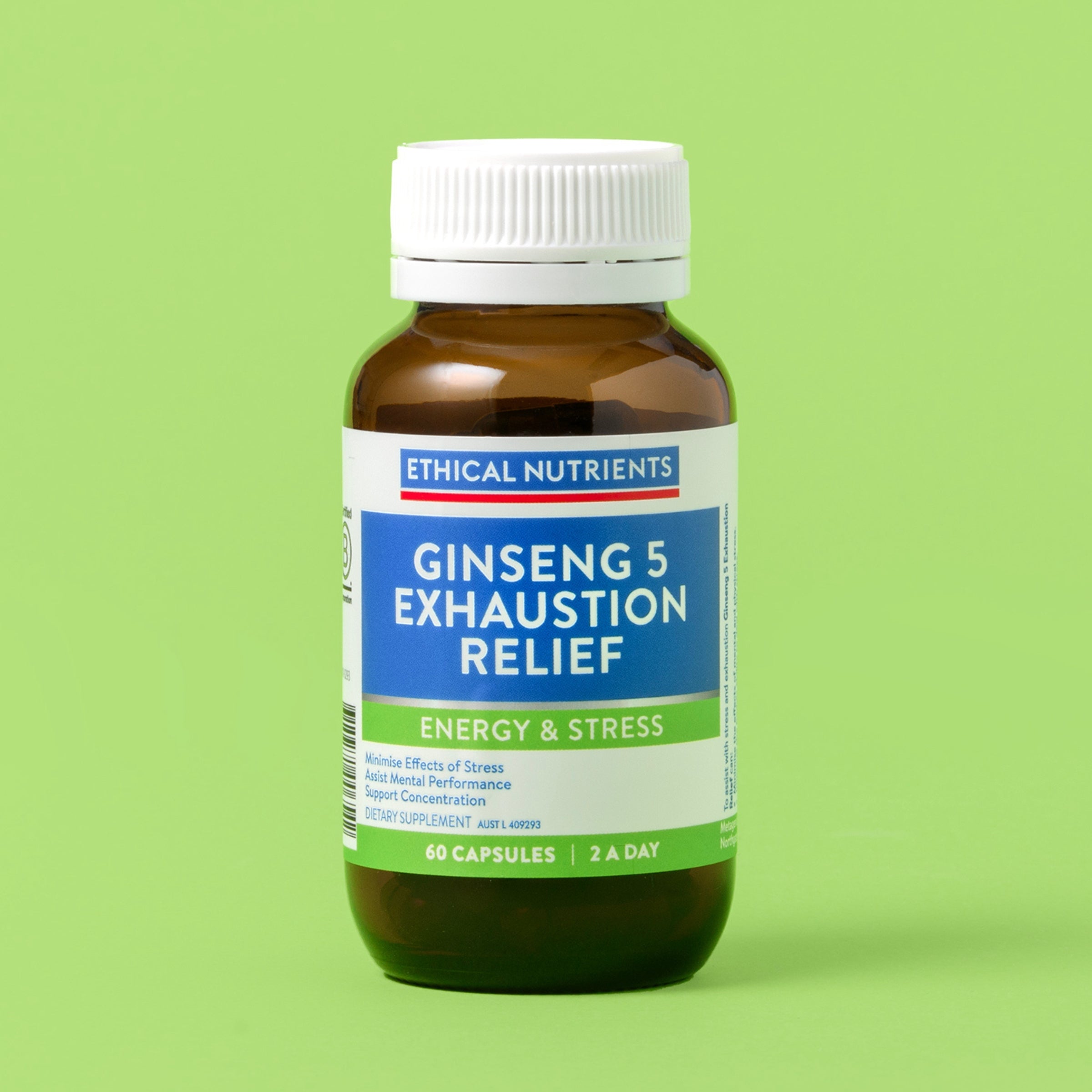 Ethical Nutrients Ginseng 5 Exhaustion Relief 60 Capsules #size_60 capsules