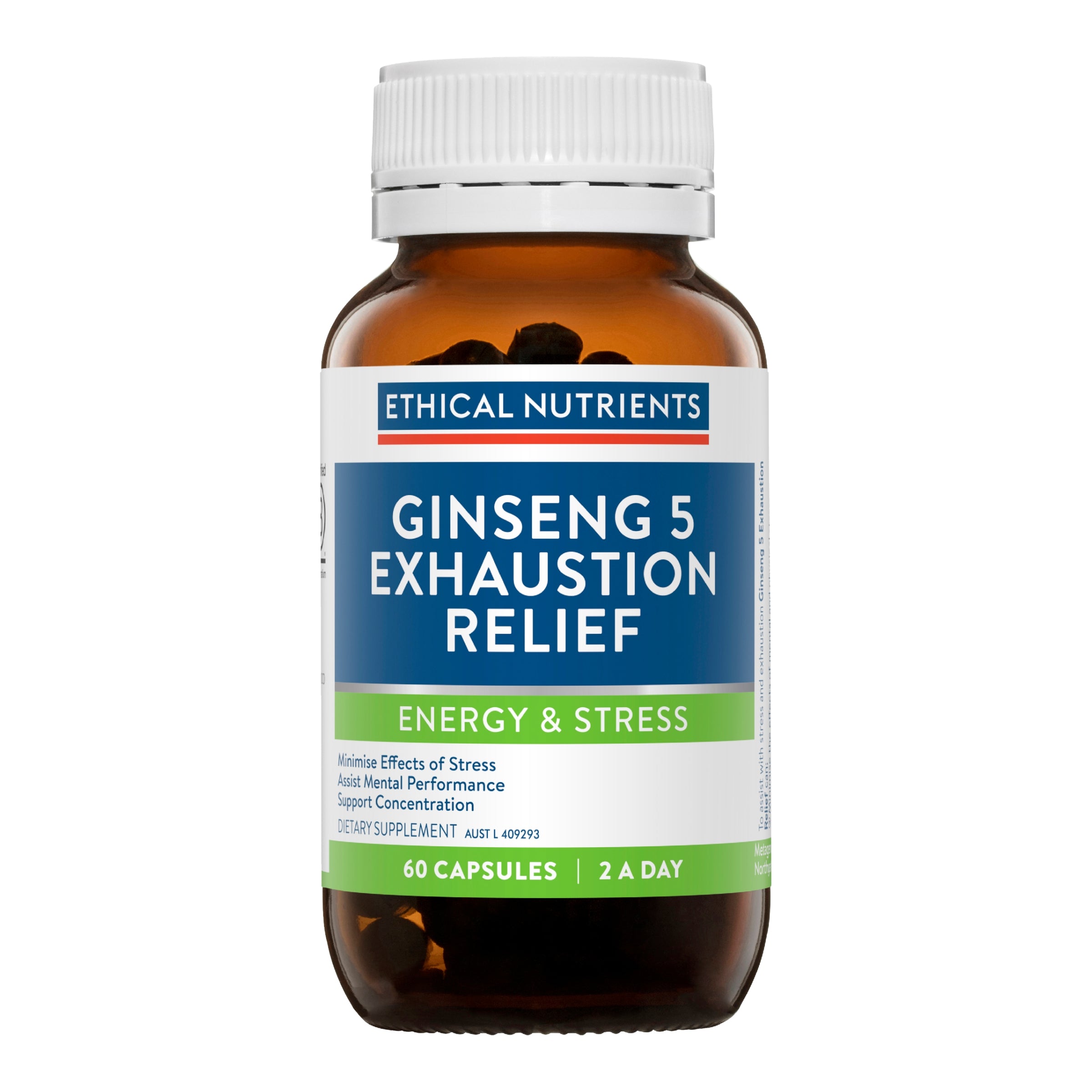 Ethical Nutrients Ginseng 5 Exhaustion Relief 60 Capsules #size_60 capsules