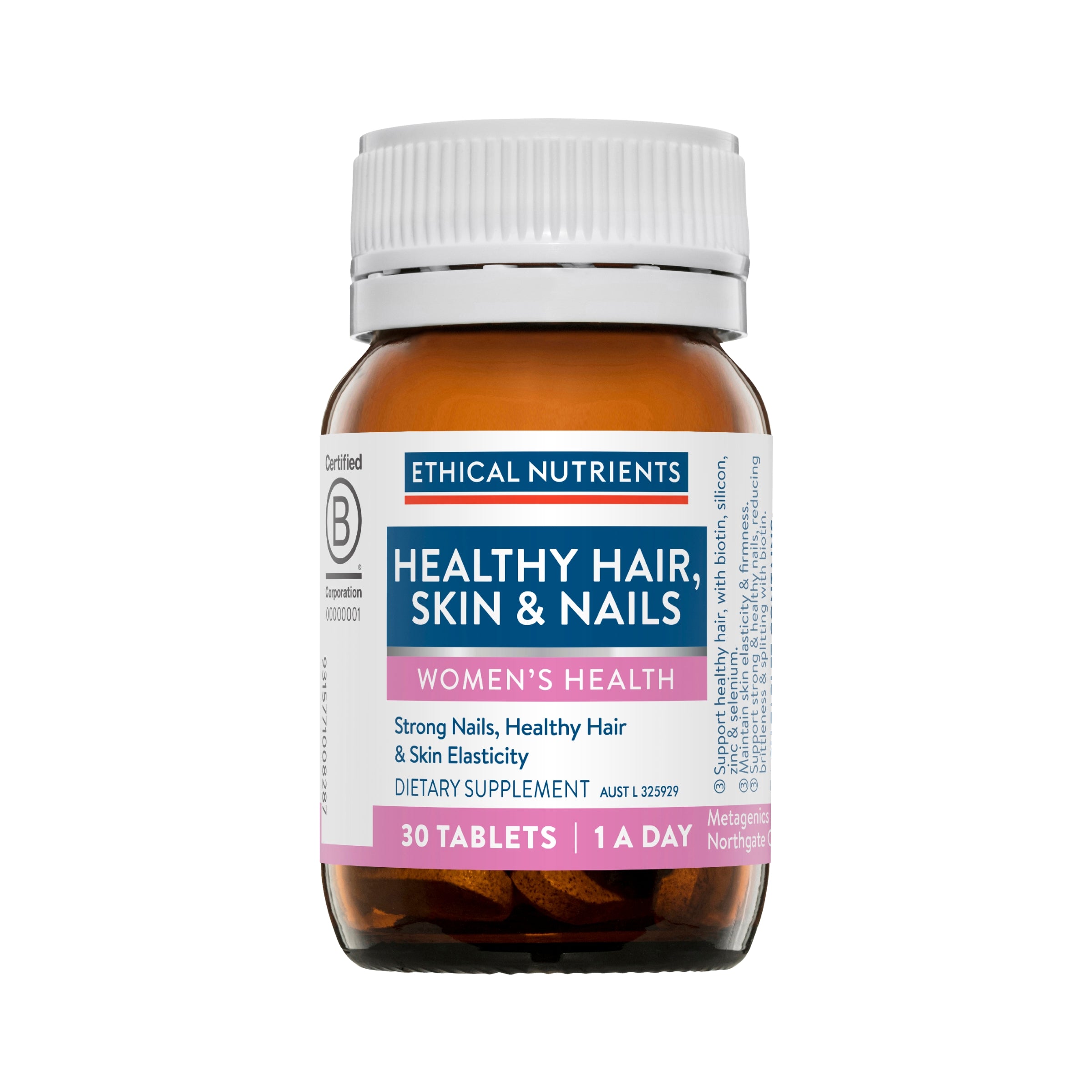 Ethical Nutrients Healthy Hair, Skin & Nails 30 Tablets #size_30 tablets