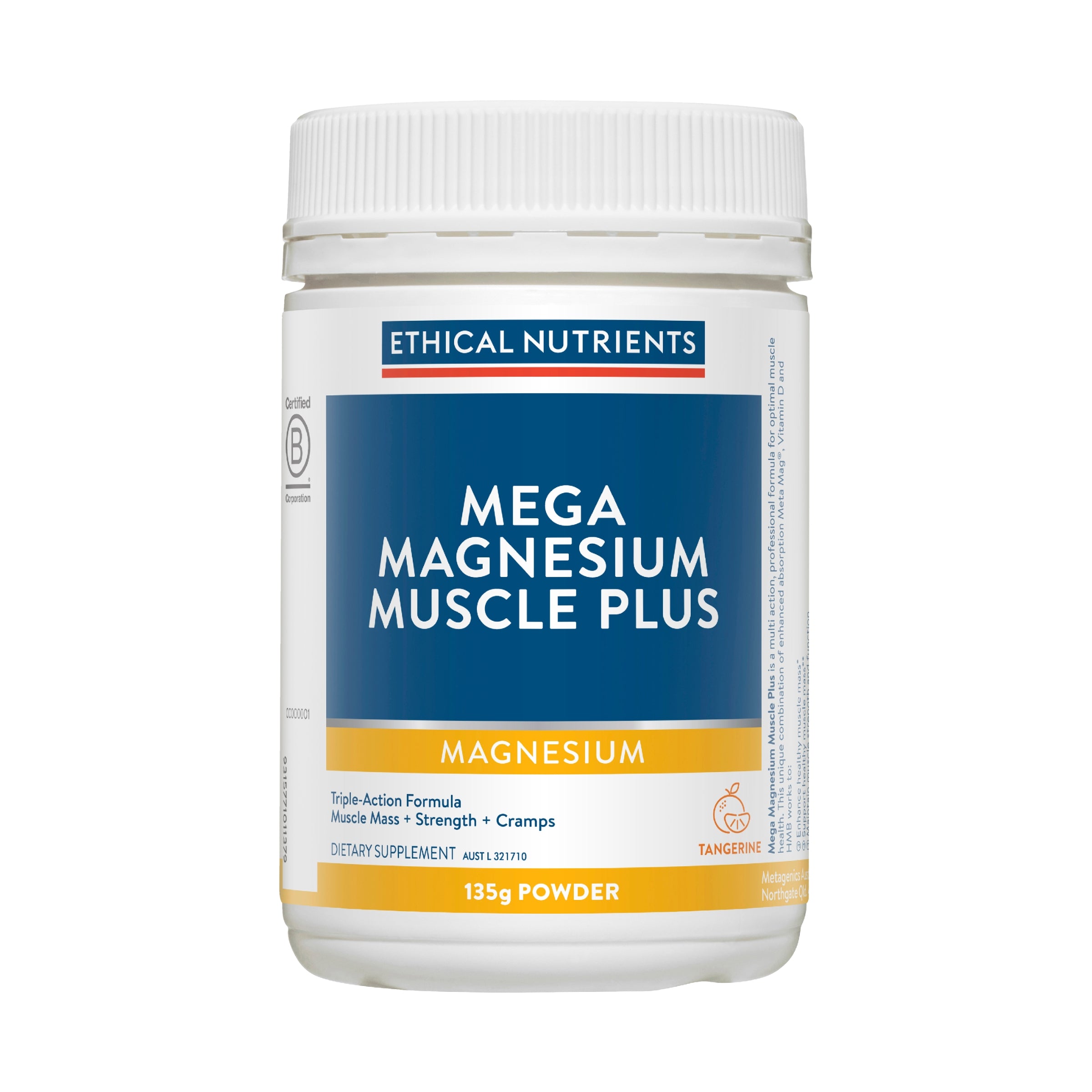 Ethical Nutrients Mega Magnesium Muscle Plus 135g Powder #size_135g