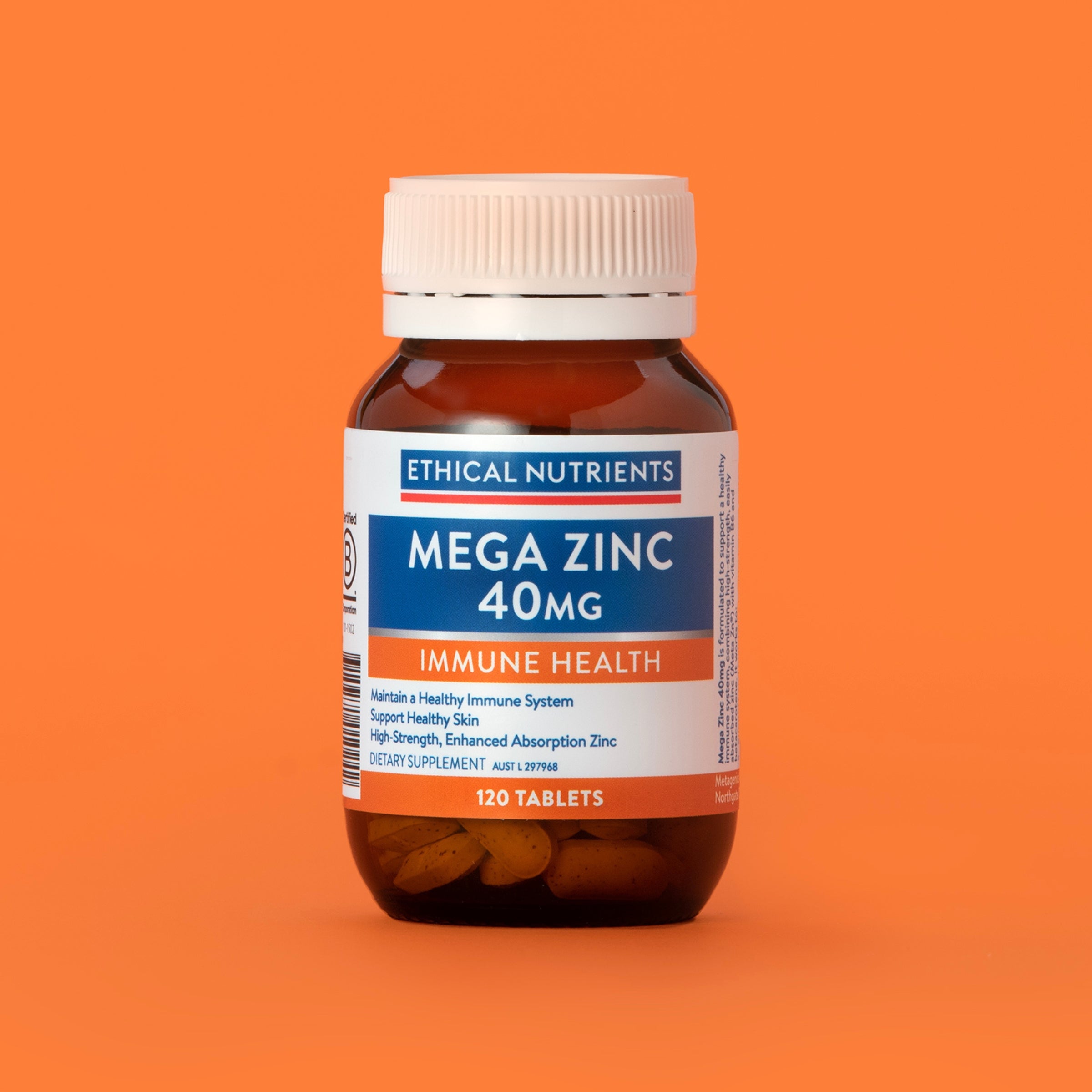 Ethical Nutrients Mega Zinc 40mg 120 Tablets #size_120 tablets