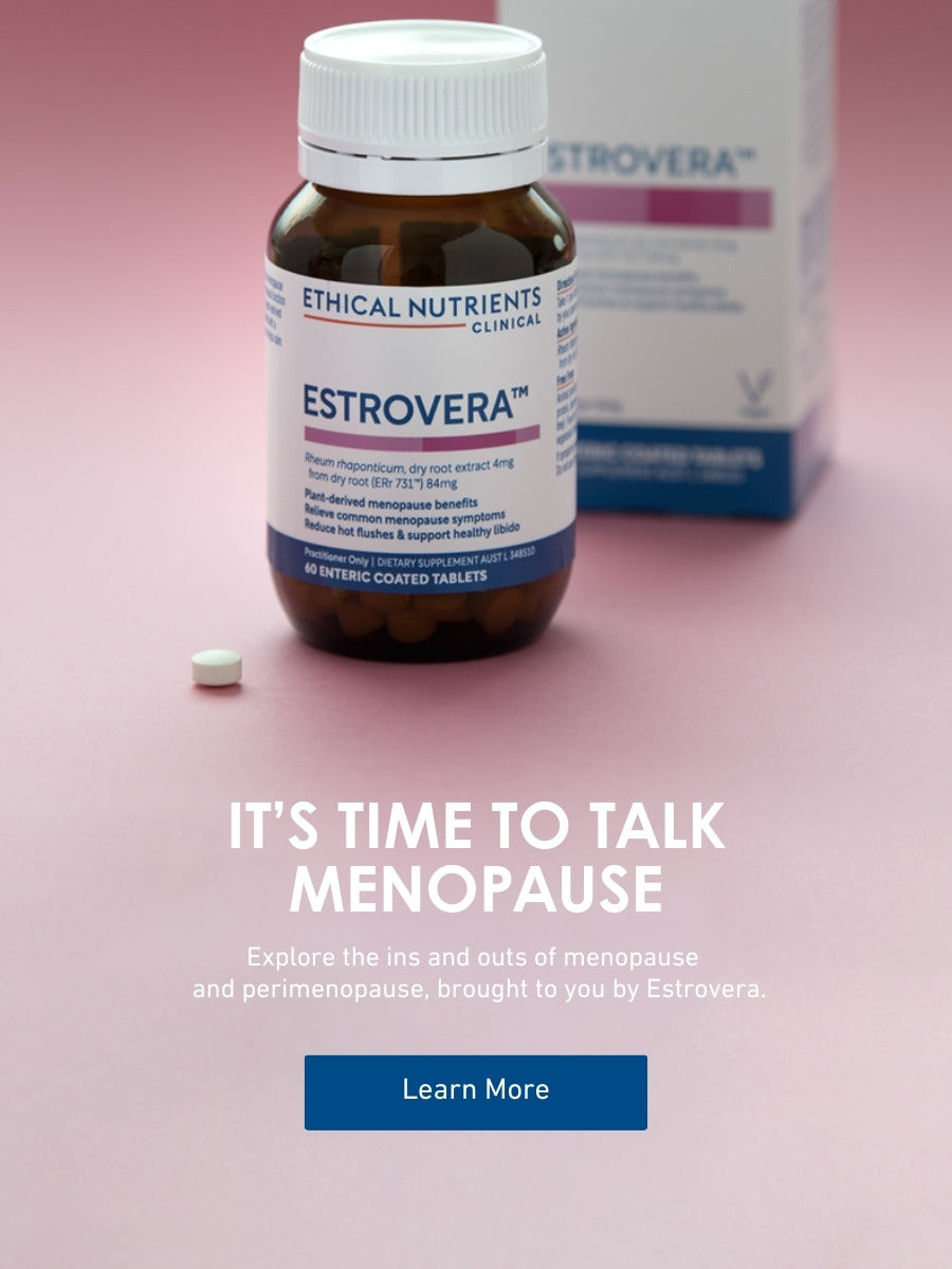 It's Time To Talk Menopause | Explore the ins and outs of menopause & perimenopause, brought to you by Estrovera. - Learn More
