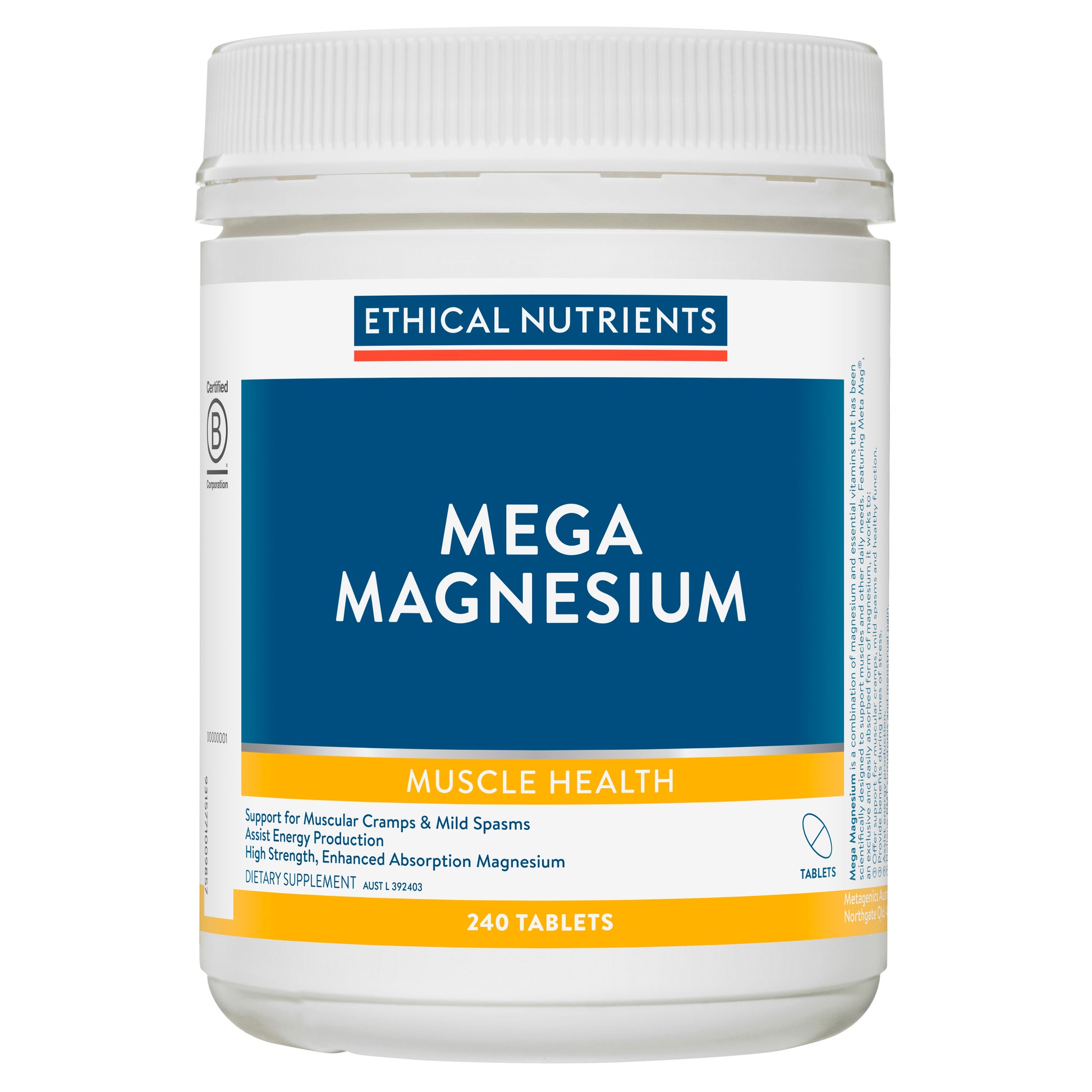 Ethical Nutrients Mega Magnesium 240 Tablets #size_240 tablets