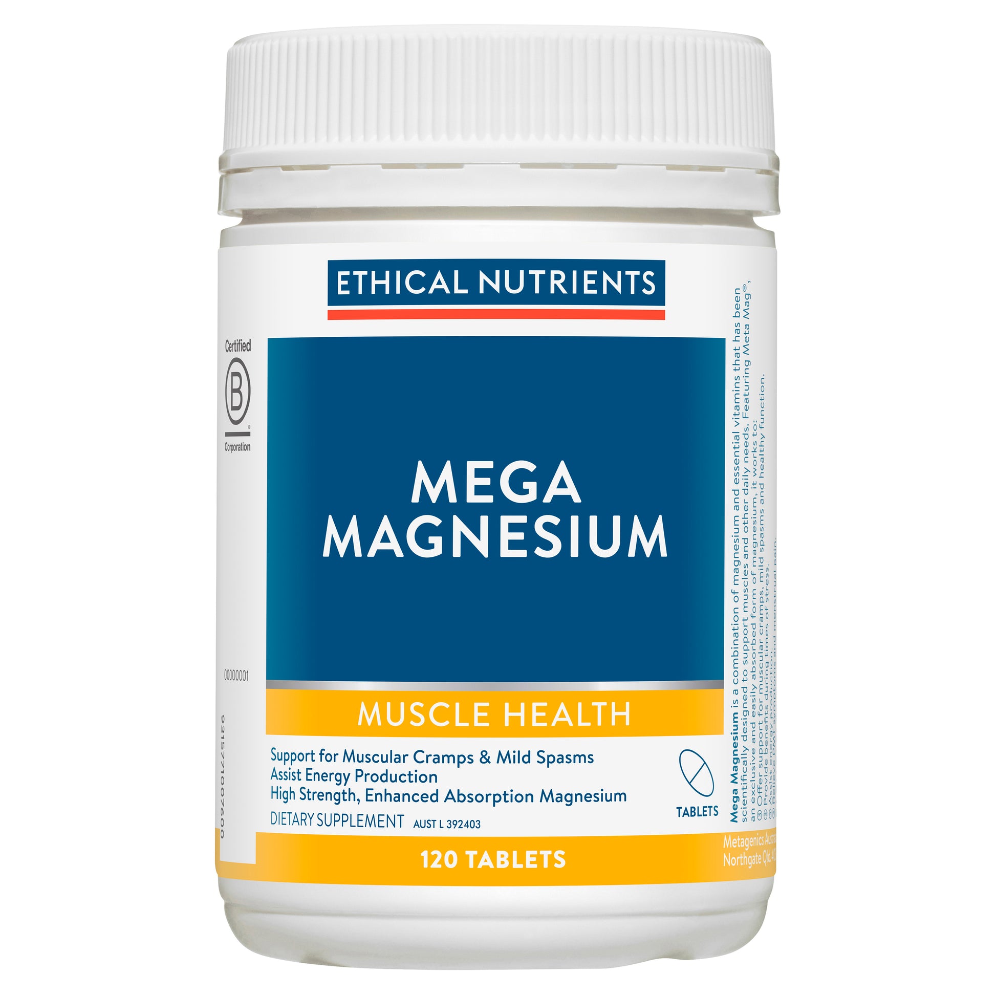Ethical Nutrients Mega Magnesium 120 Tablets #size_120 tablets